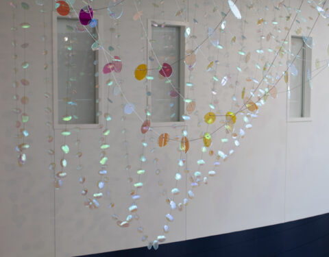 2,000 dichroic glass petals - detail